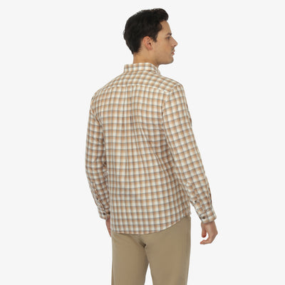 Sawtooth Plaid Button-Down Shirt