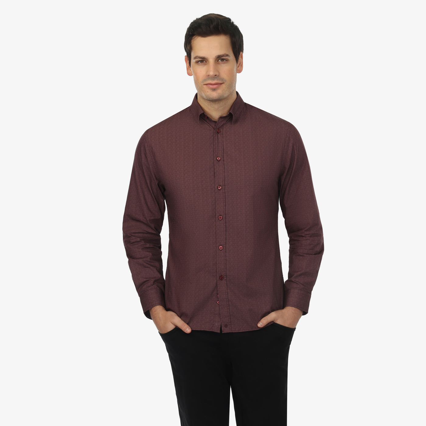 Maple Grove Print Button-Down Shirt