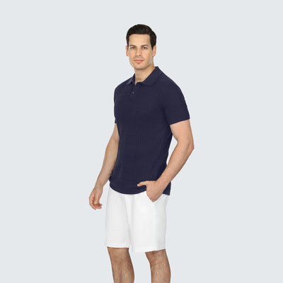 True Navy Luxe Knit Polo